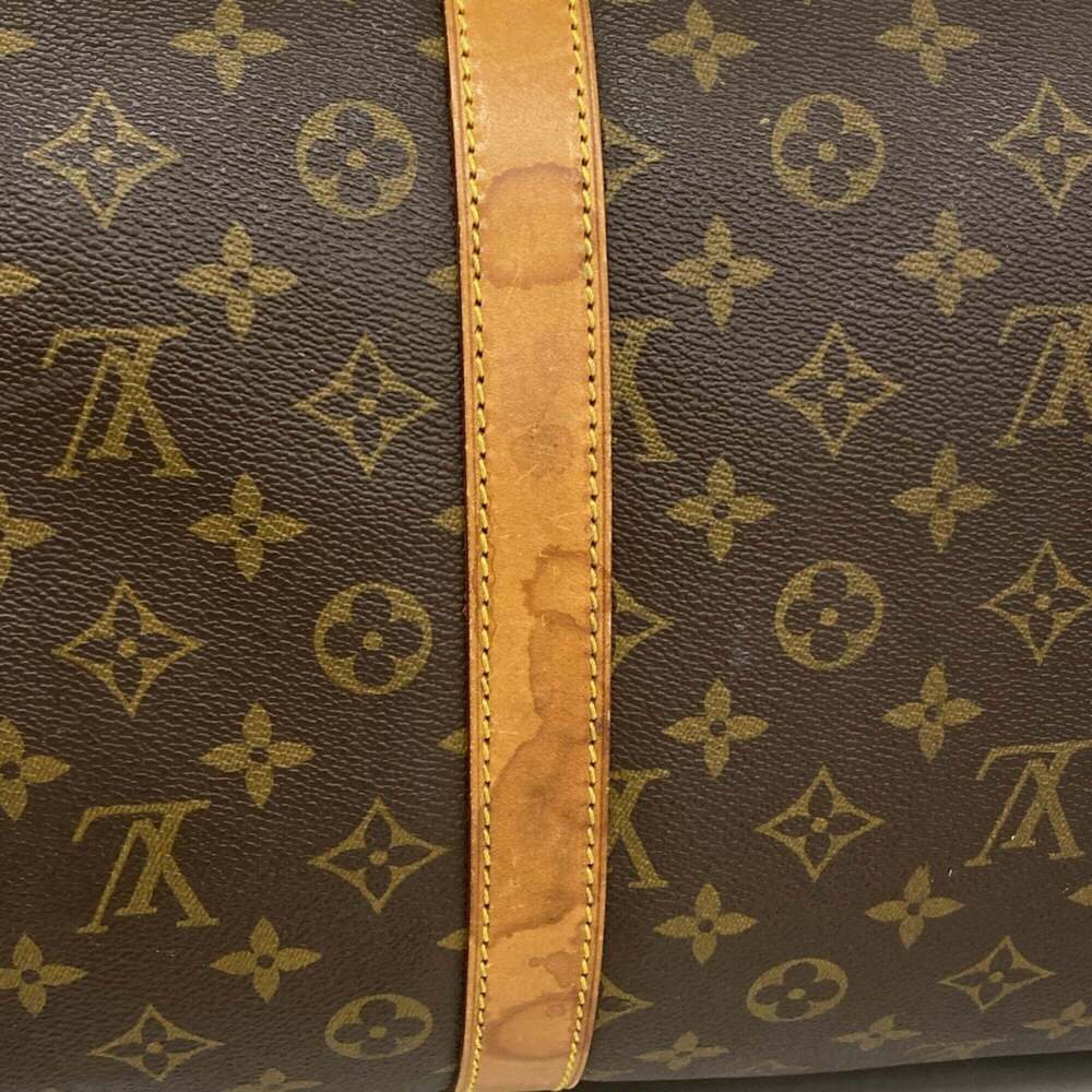 LOUIS VUITTON Authentic Brown Monogram Keepall 55 Boston Bag - Picture 11 of 12